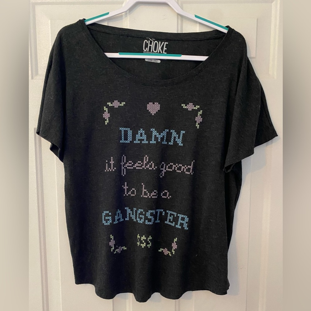 XL Perfect Condition Damn it feels good to be a gangster in cross stitch!😂🤣😂🤣 - Picture 8 of 11